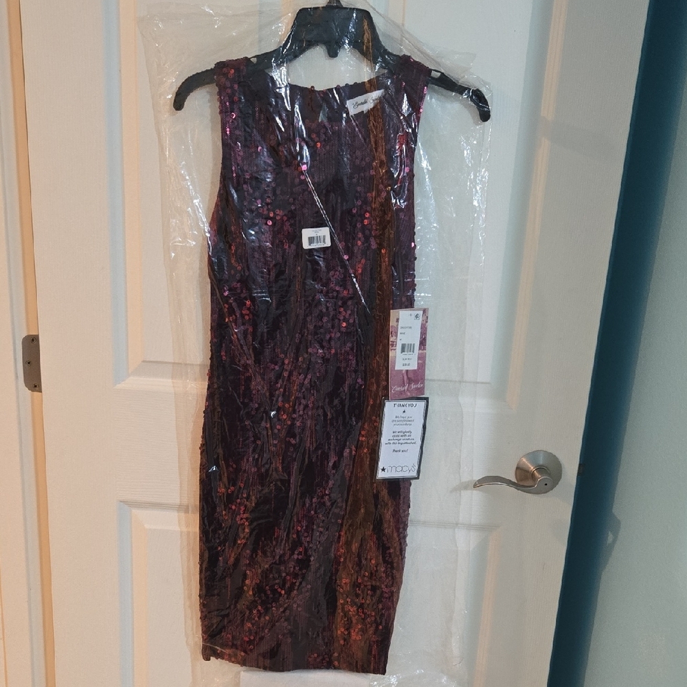 Emerald Sundae Wine Sequin Dress